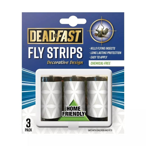 Deadfast Fly & Wasp Control Deadfast Decorative Fly Strips PK3