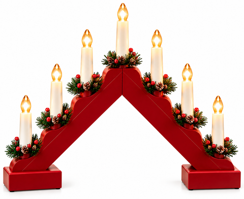 Shatchi Battery Operated Candle Bridge Red