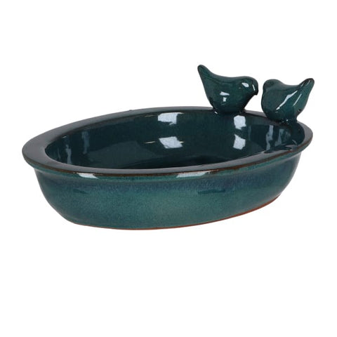 Fallen Fruits Bird Baths Blue Fallen Fruits Ceramic Bird Bath Oval - Assorted Colours