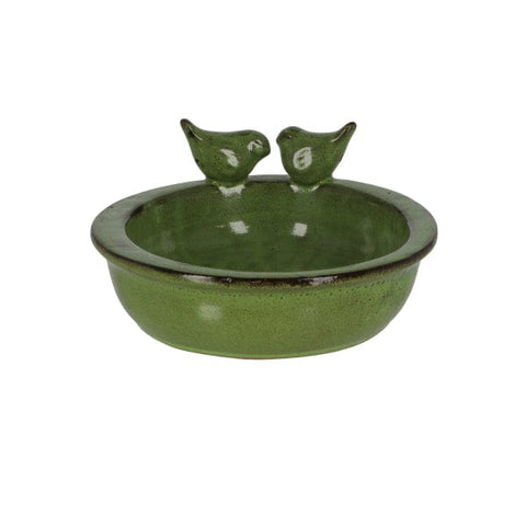 Fallen Fruits Bird Baths Green Fallen Fruits Ceramic Bird Bath Oval - Assorted Colours