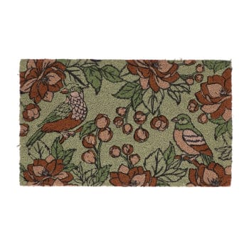 Fallen Fruits Doormats Fallen Fruits Coir Doormat Floral Green