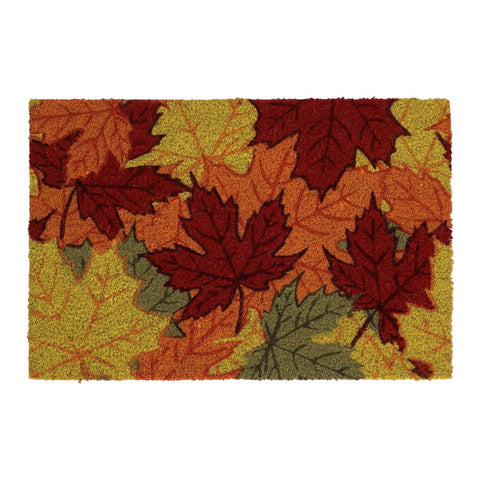 Fallen Fruits Coir Doormat Rubber Leaves