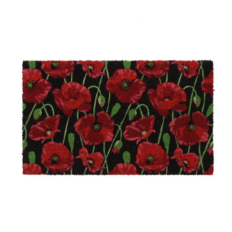 Fallen Fruits Coir Doormat Rubber poppy