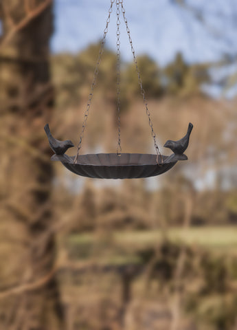 Fallen Fruits Bird Baths Fallen Fruits Hanging Bird Bath with 2 Birds