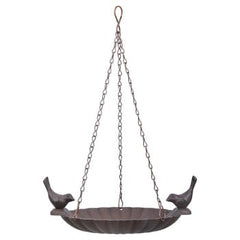 Fallen Fruits Bird Feeders Fallen Fruits Hanging Brid Bath with 2 Birds