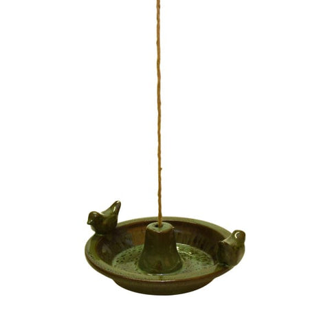 Fallen Fruits Bird Baths Green Fallen Fruits Hanging Ceramic Bird Bath Feeder Assorted Colours