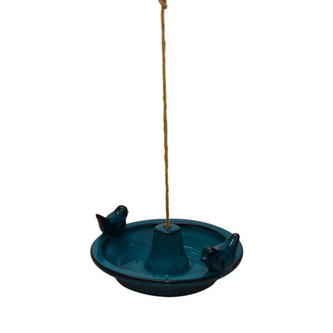 Fallen Fruits Bird Baths Petrol Fallen Fruits Hanging Ceramic Bird Bath Feeder Assorted Colours
