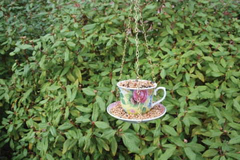 Fallen Fruits Bird Feeders Fallen Fruits Hanging Teacup Feeder Assorted Designs