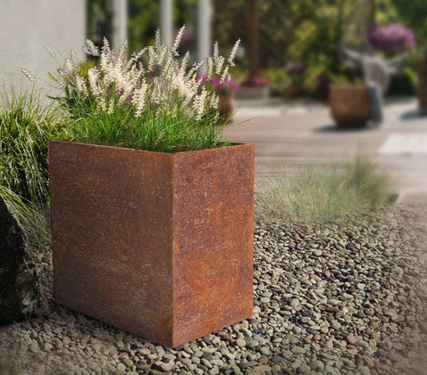 Fallen Fruits Planters & Pots Fallen Fruits Rust Planter Rectangular High Small