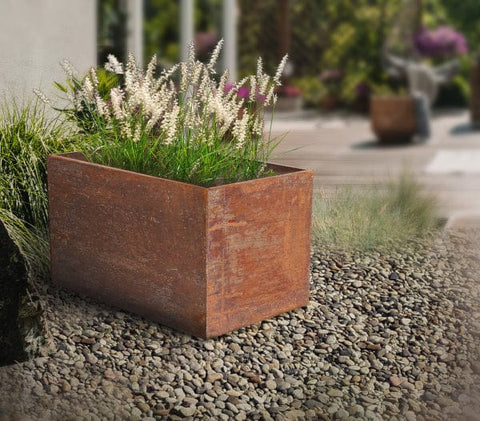 Fallen Fruits Planters & Pots Fallen Fruits Rust Planter Rectangular Low Large