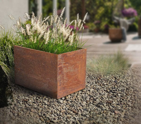 Fallen Fruits Planters & Pots Fallen Fruits Rust Planter Rectangular Low