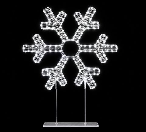 Premier Twinkling 720 LED White Snowflake Tabletop Decoration – 45cm