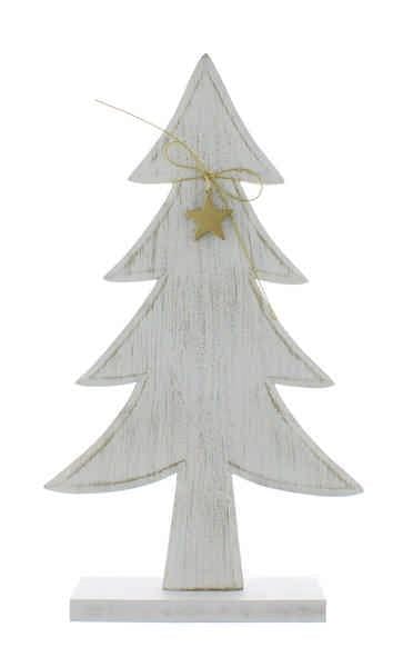 Festive Models & Scenes Festive 31cm White Wooden Table Top Tree