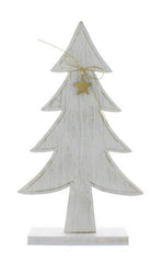 Festive Models & Scenes Festive 31cm White Wooden Table Top Tree
