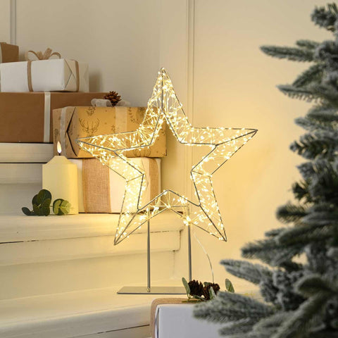 Festive 46cm Dewdrop Star on Stand 720 Warm White LEDs