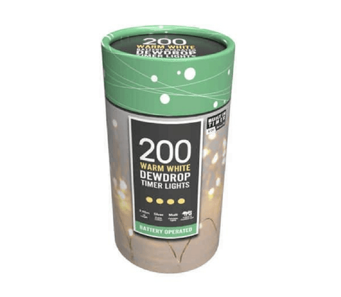 Festive String Lights Festive BO Dewdrop String Lights Warm White