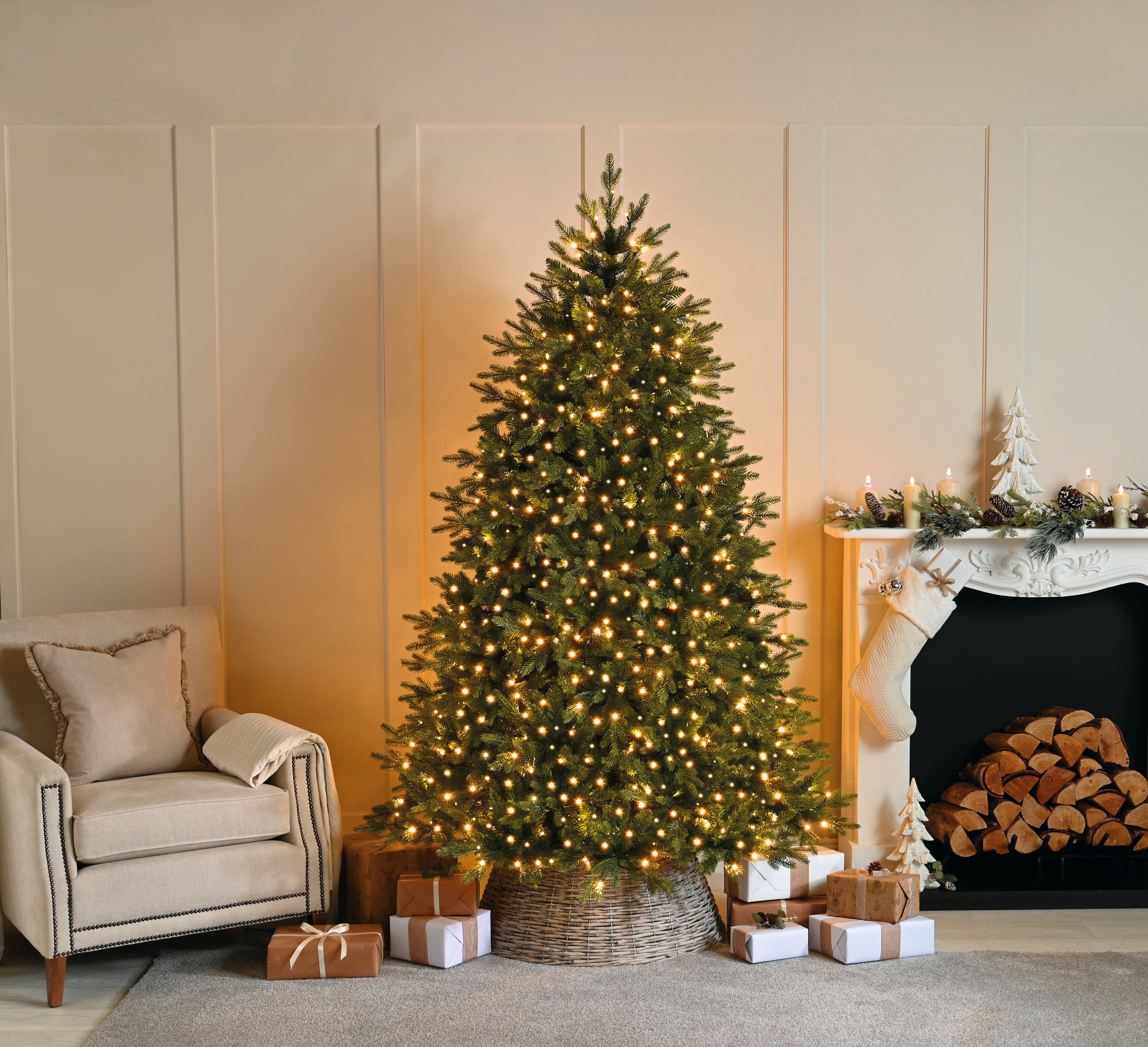 Festive String Lights Christmas Festive Christmas 1000 Compact Lights - Antique Gold