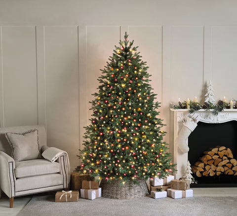 Festive String Lights Christmas Festive Christmas 1000 Compact Lights - Warm White and Red