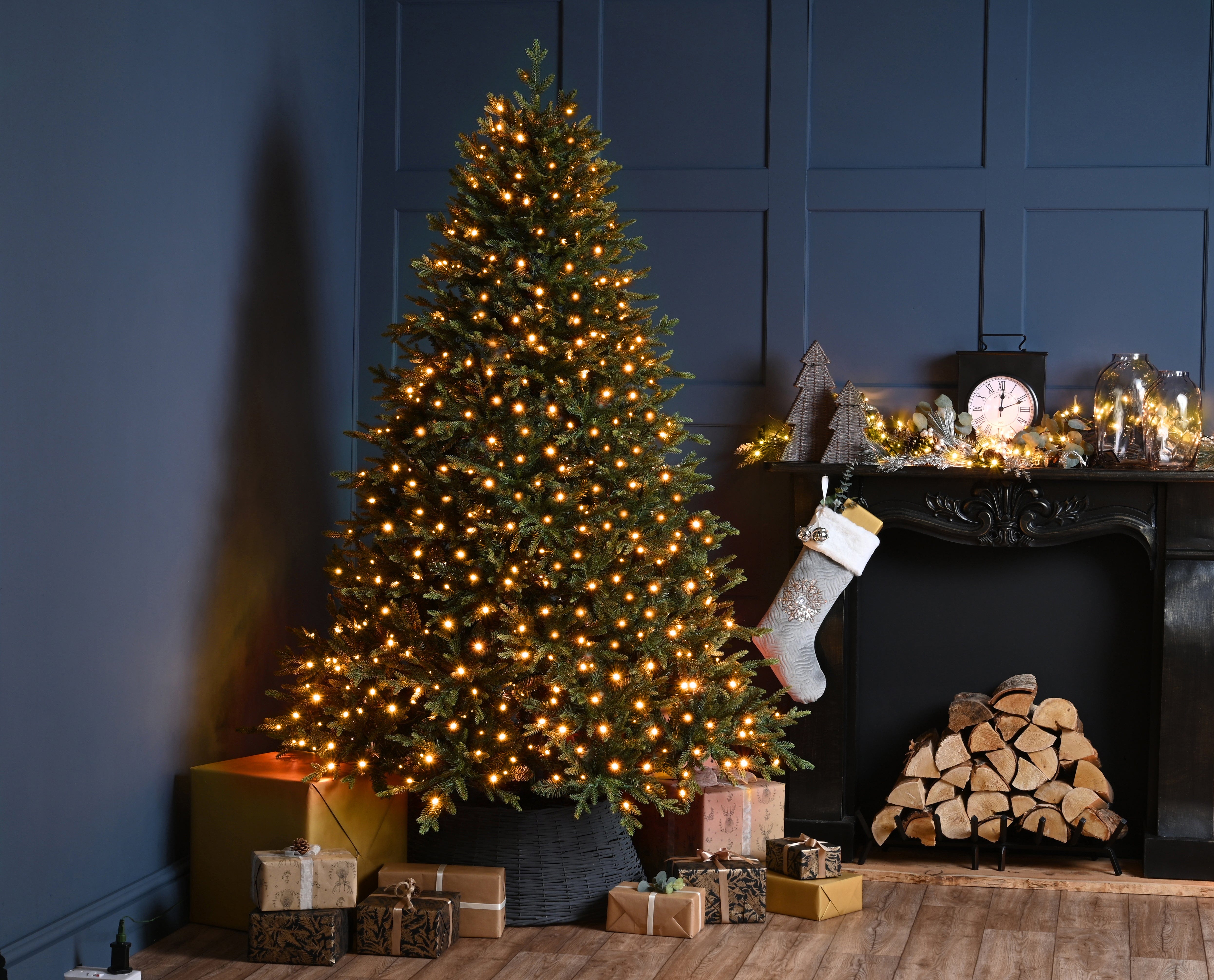 Festive String Lights Christmas Festive Christmas 1000 Firefly Lights - Antique Gold