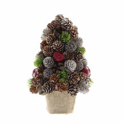 Festive Christmas Tree Festive Christmas 26cm Tabletop Tree with Pinecones and Apples ***NO SKU OR SELL PRICE