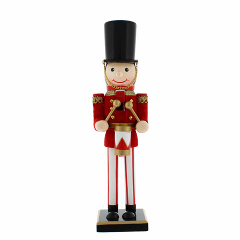 Festive Nutckrackers Festive Christmas 30cm Wooden Soldier Drummer Nutcracker