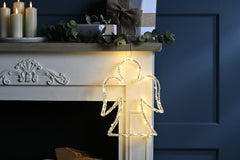 Festive Acrylic LED Figurines Festive Christmas 32cm Lit Acrylic Angel