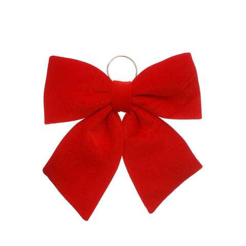 Festive Hangers Xmas Festive Christmas 34cm Red Velvet Bow