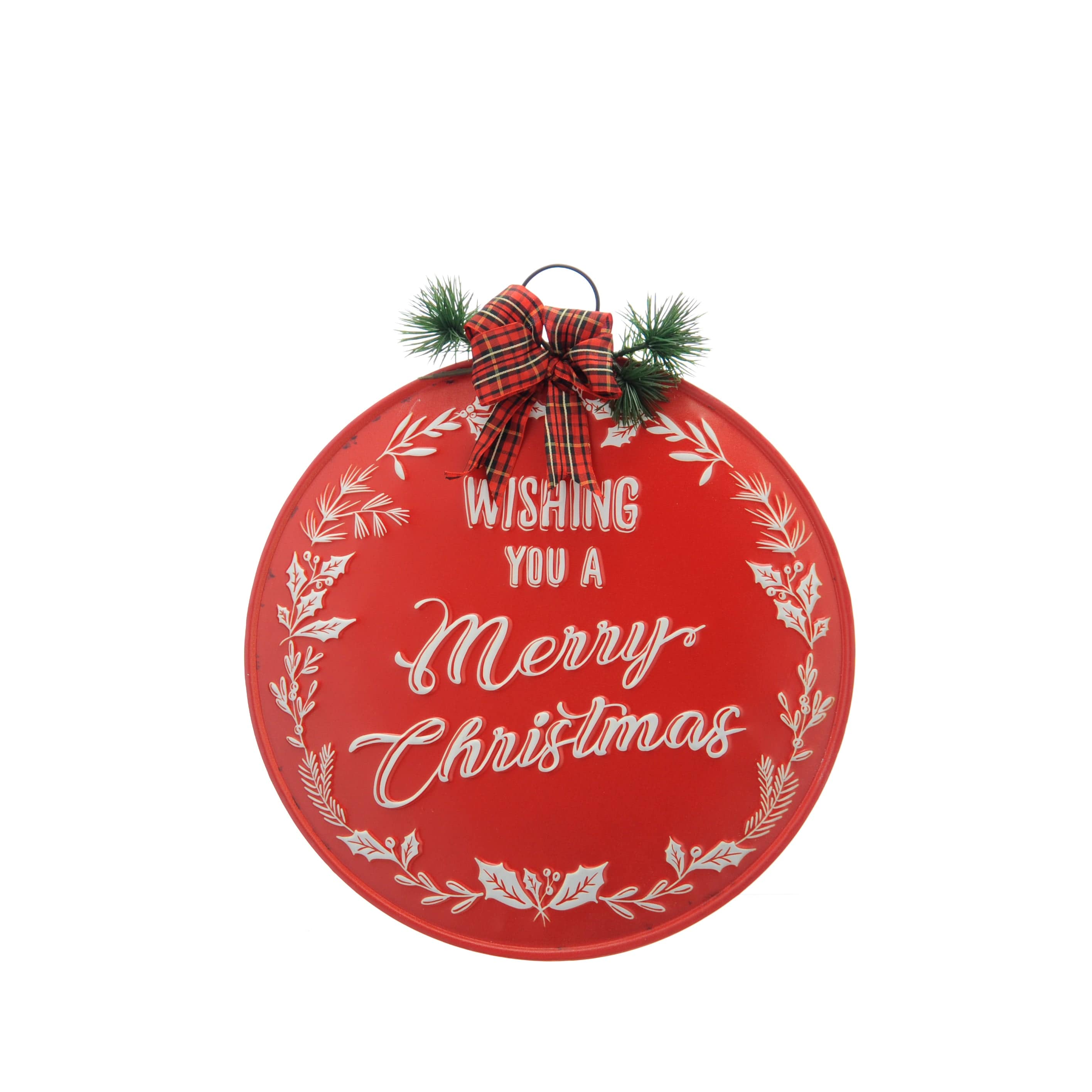 Festive Signs Xmas Festive Christmas 36cm Red Circle Merry Christmas Sign ***NO SKU OR SELL PRICE