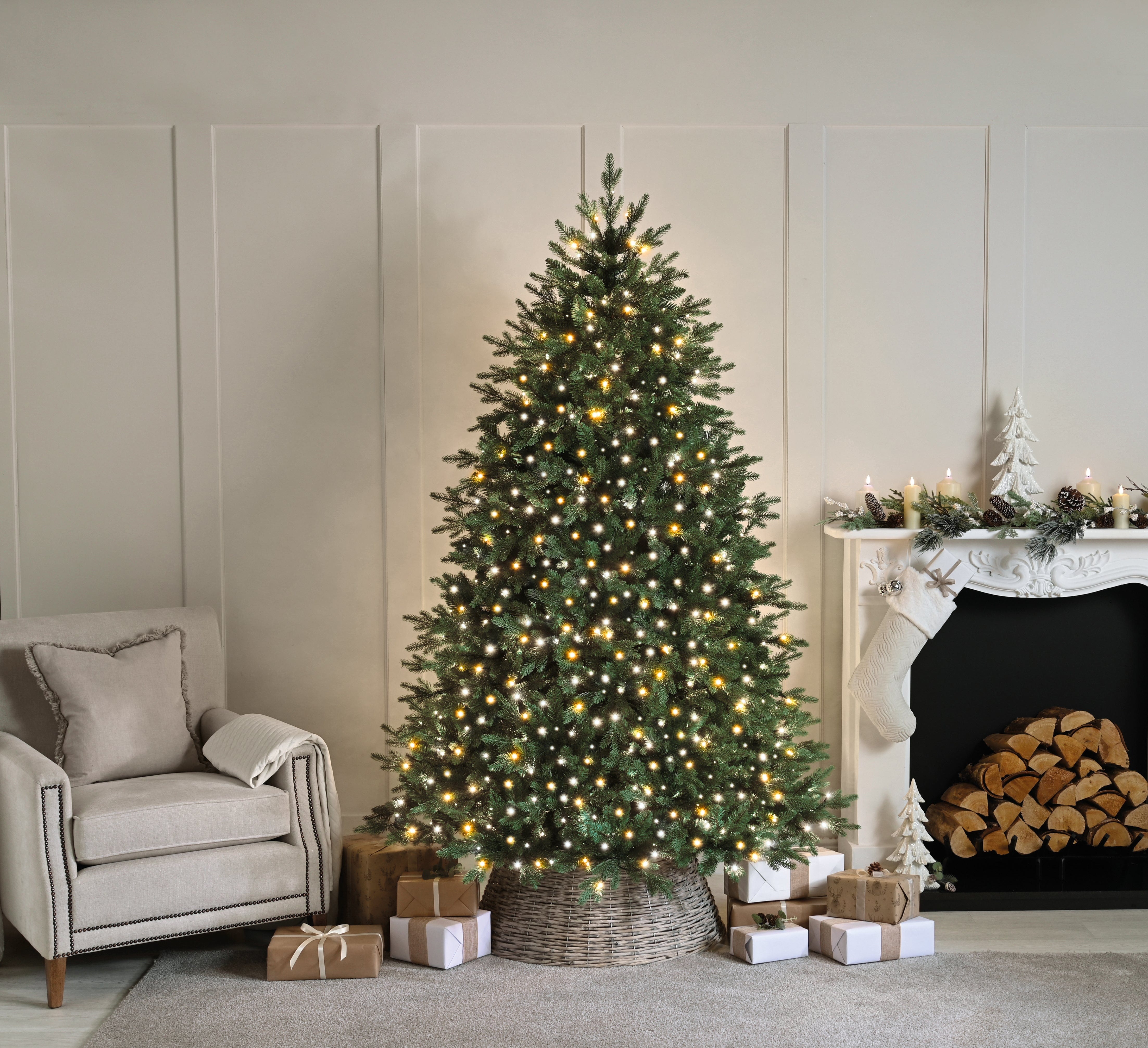 Festive String Lights Christmas Festive Christmas 500 Compact Lights - Warm White and White