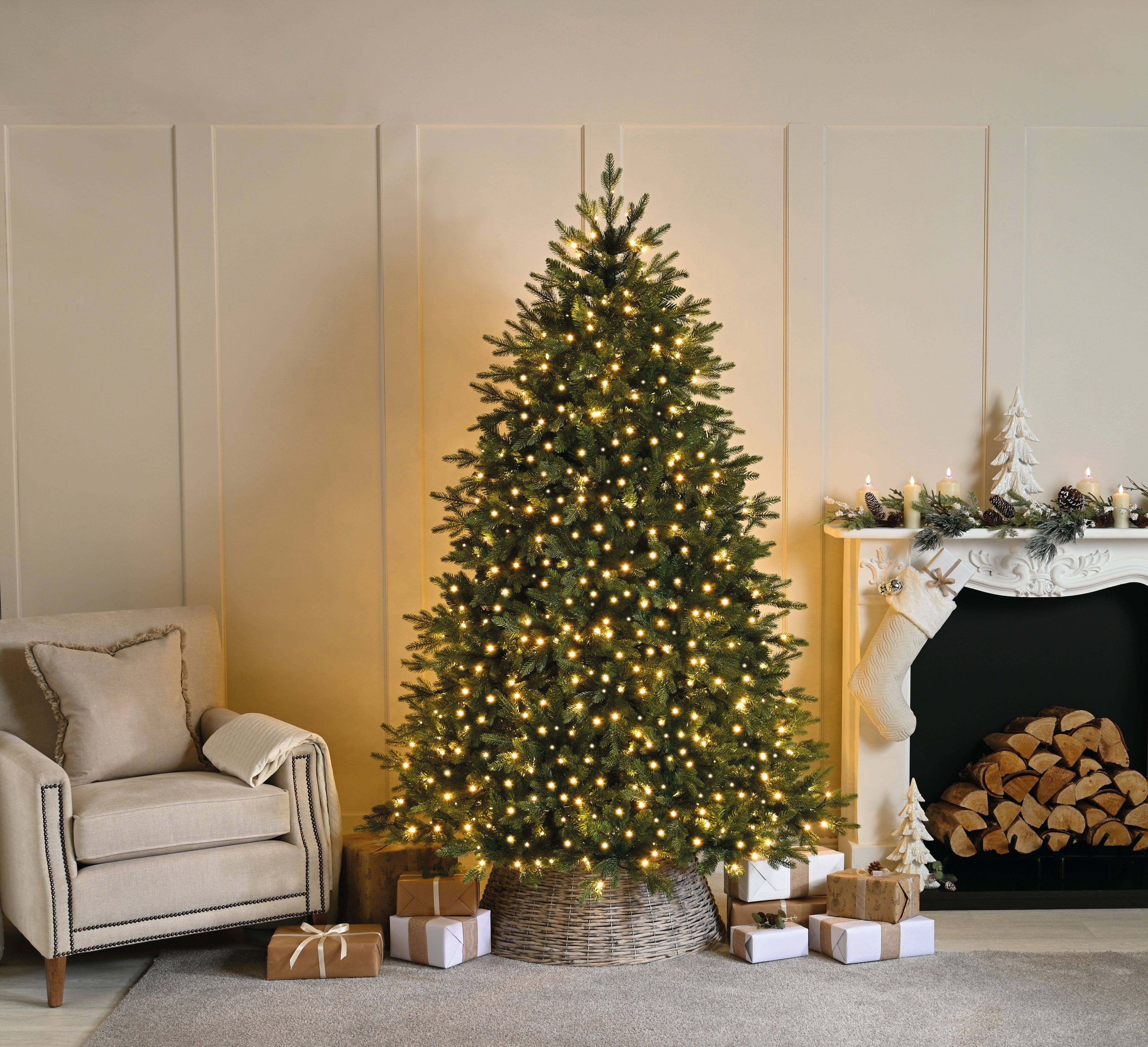 Festive String Lights Christmas Festive Christmas 500 Compact Lights - Warm White