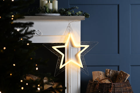 Festive LED Stars Festive Christmas 50cm Lit 8 Functions Warm White Star