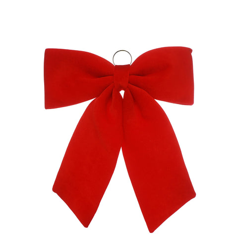 Festive Hangers Xmas Festive Christmas 60cm Red Velvet Bow