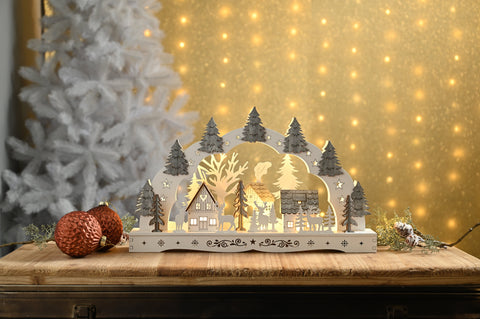 Festive Candle Bridges Festive Christmas B/O Lit Reindeer Candle Bridge 43cm