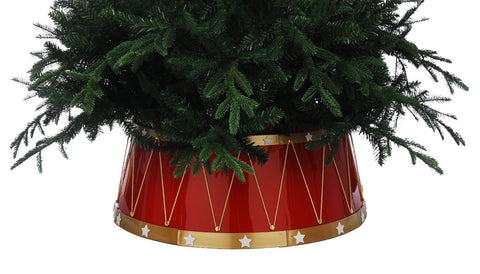Festive Tree Skirts Festive Christmas Red Drum Tree Skirt 65 x 25cm