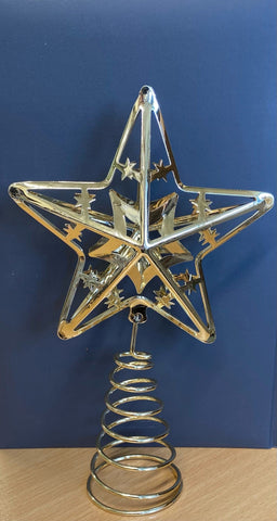 Festive Christmas Tree Topper Gold Festive Christmas Tree Topper - Gold or Silver
