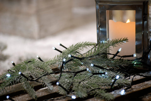 Festive String Lights Christmas Festive Firefly Cool White Timer String Lights 200 B/O