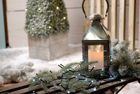 Festive String Lights Christmas Festive Firefly Cool White Timer String Lights 200 B/O