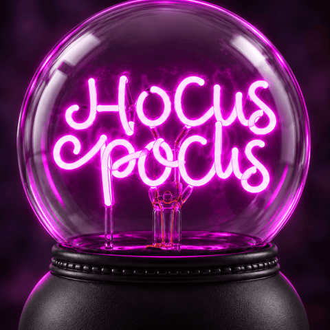 Festive Halloween Lit Globe Festive Halloween 14cm B/O Lit Hocus Pocus Globe