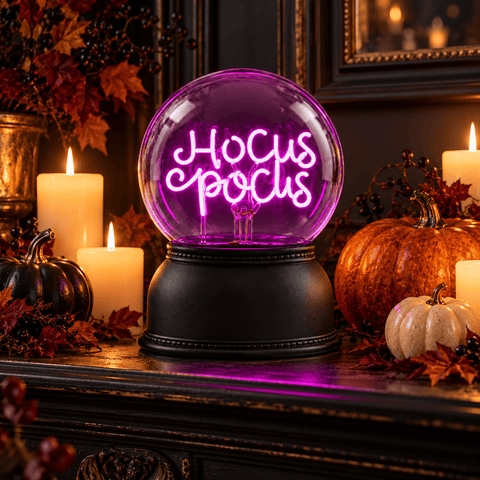 Festive Halloween Lit Globe Festive Halloween 14cm B/O Lit Hocus Pocus Globe