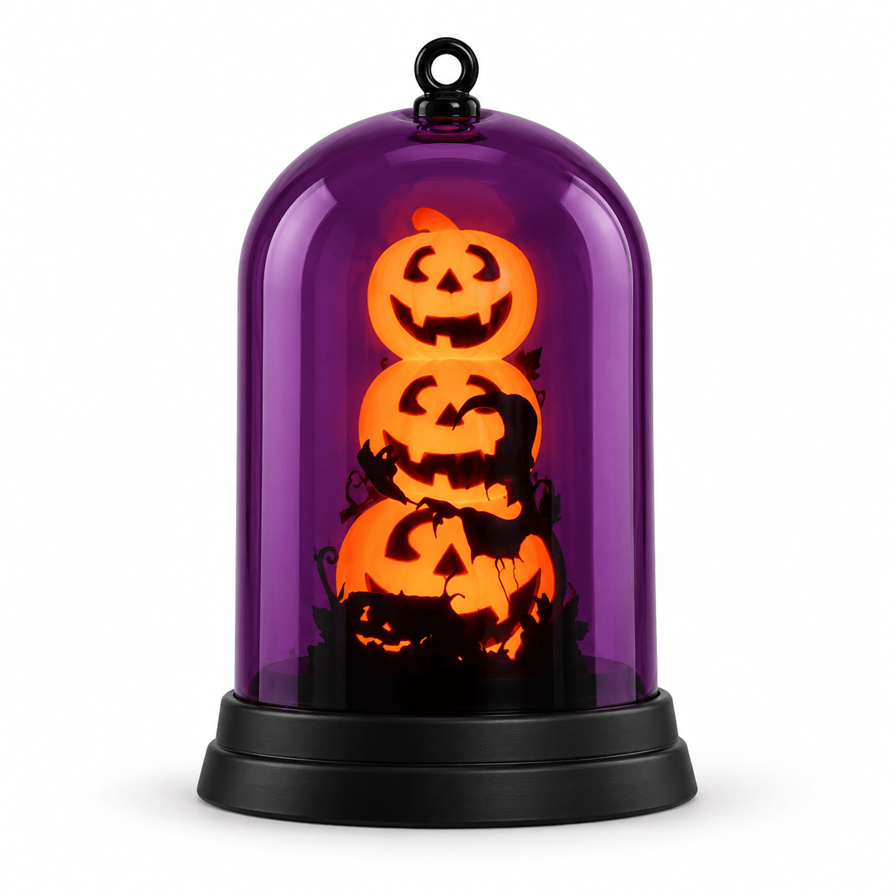 Festive Halloween Lit Globe Festive Halloween 14cm B/O Lit Pumpkin Cloche