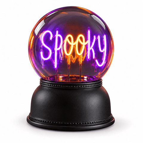 Festive Halloween Lit Globe Festive Halloween 14cm B/O Lit Spooky Globe