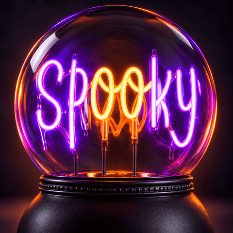 Festive Halloween Lit Globe Festive Halloween 14cm B/O Lit Spooky Globe