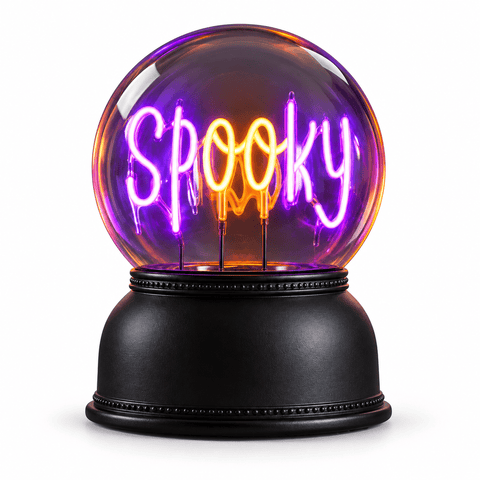 Festive Halloween Lit Globe Festive Halloween 14cm B/O Lit Spooky Globe