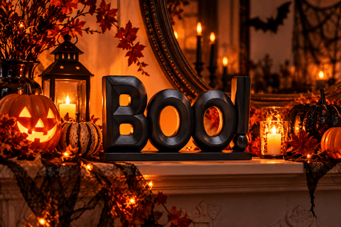 Festive Halloween Home Decor Festive Halloween 21cm Polyresin Boo Sign