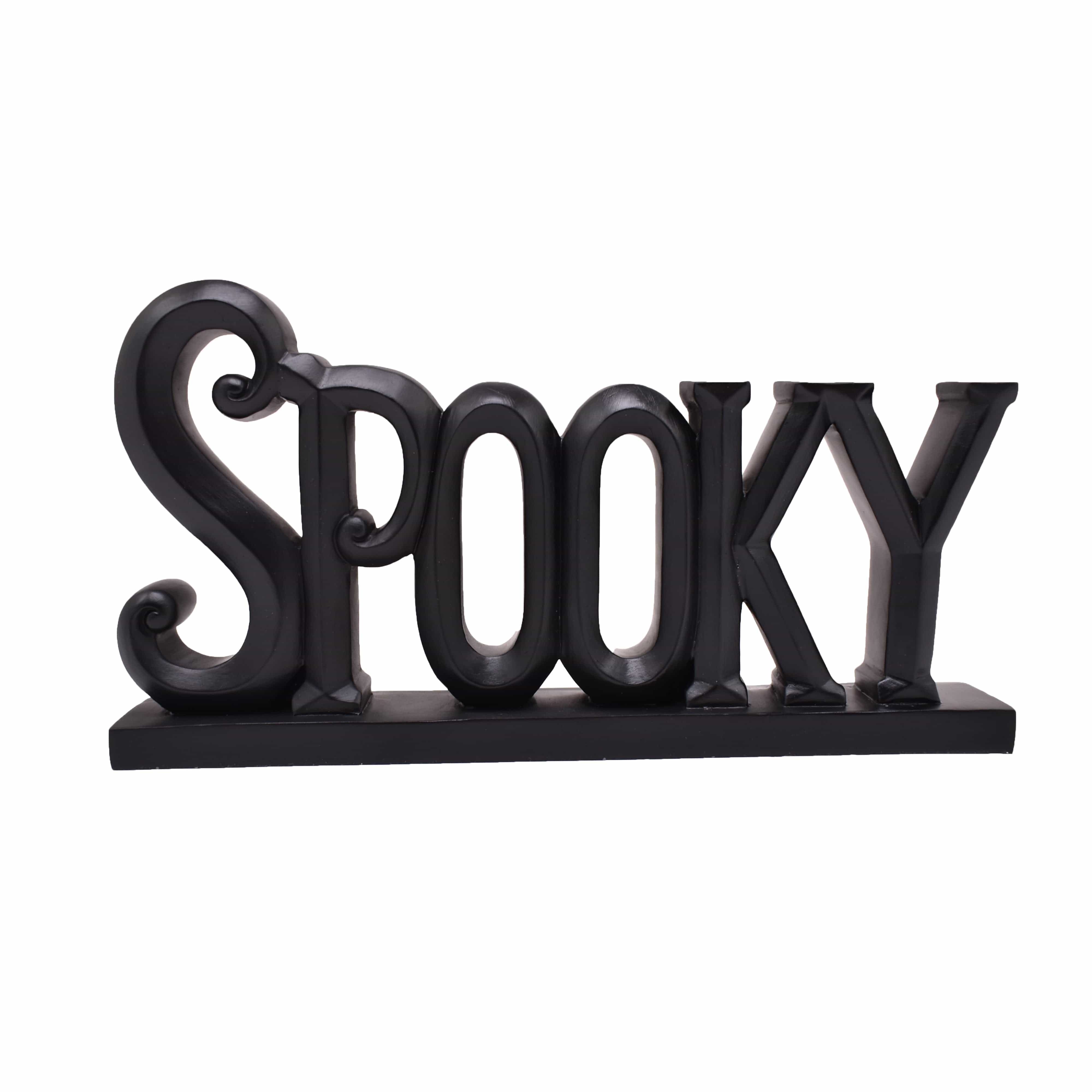 Festive Halloween Home Decor Festive Halloween 22cm Polyresin Spooky Sign***NO SKU OR SELL PRICE