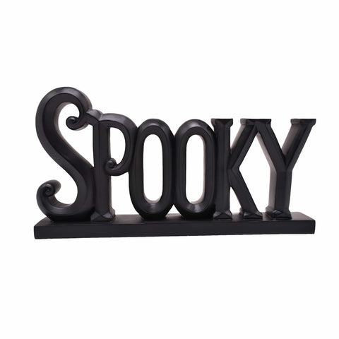 Festive Halloween Home Decor Festive Halloween 22cm Polyresin Spooky Sign***NO SKU OR SELL PRICE