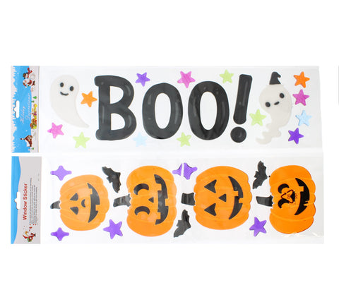 Festive Halloween Accessories Festive Halloween Assorted Halloween Window Gels - Pumpkin