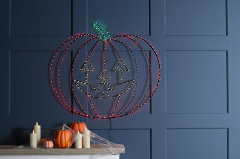 Festive Halloween Lit Decor Festive Halloween B/O Lit Flashing Pumpkin Silhouette 49cm ***NO SKU OR SELL PRICE