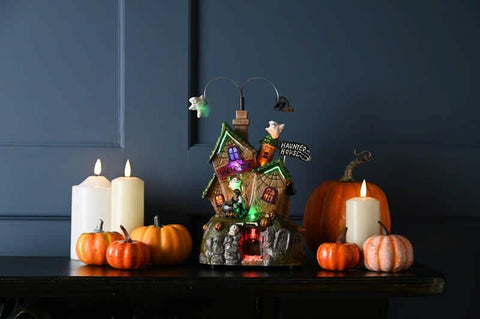 Festive Halloween Moving Figures Festive Halloween Lit Moving Haunted House *** NO SKU OR SELL PRICE