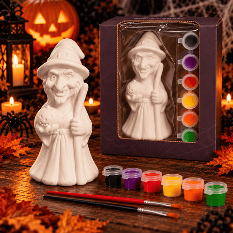 Festive Halloween Paint Your Own Halloween Witch 16cm